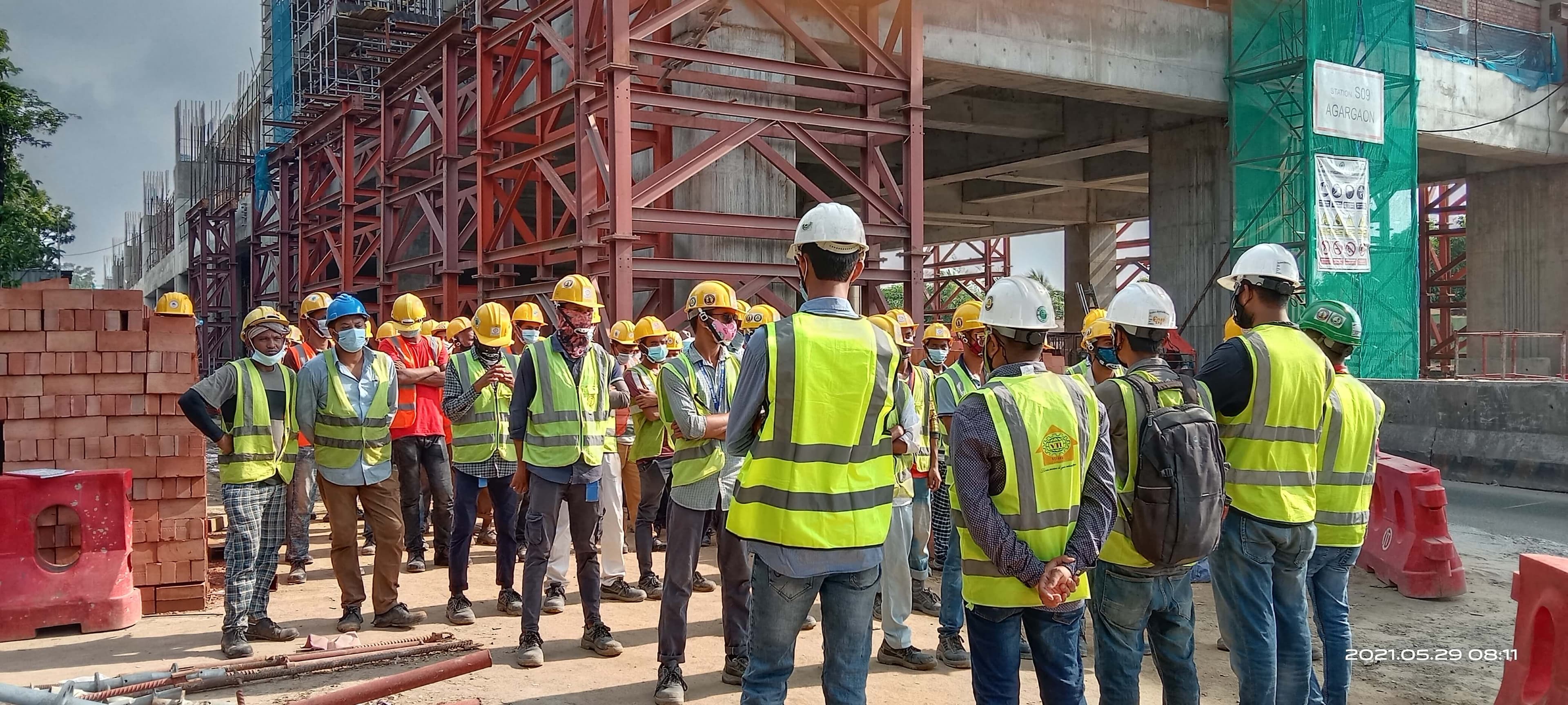 Construction Work at Agargaon Station _Dhaka Metro Rail